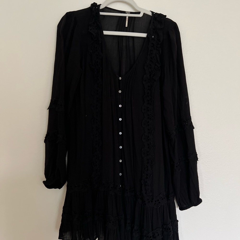 Free people black tunic dress S